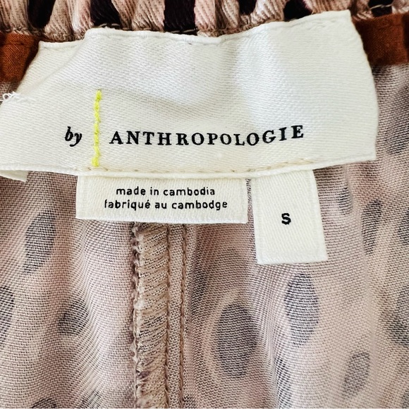 ANTHROPOLOGIE High-Rise Ankle Leopard Pleated Wide Leg Trouser Pants Sma… - Picture 7 of 16